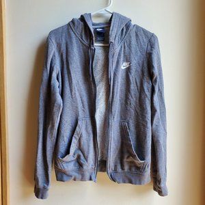 Nike Gray Hooded Jacket Size Small