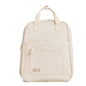 NWT BEIS The Expandable Backpack - Recycled Collection in BEIGE