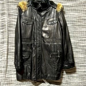 Genuine leather coat