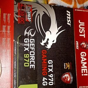 GeForce GTX 970 GAMING 4G, MSI GAMING GRAPHICS-CARD: NEW W/BOX& CLEAN4-SLI-SLOTS