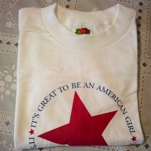 🆕 American Girl T-Shirt, It's Great To Be An American Girl, 2003, (10-12) NIP