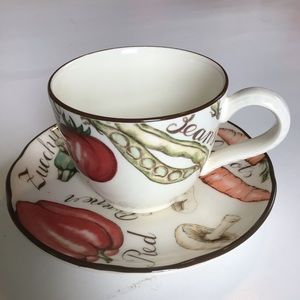 FRANCISCAN veg medley teacup and saucer