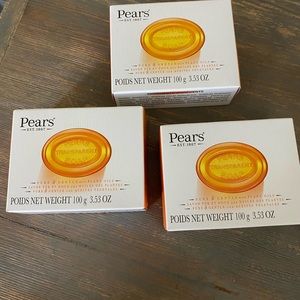 Pears Bar Soap Transparent (Amber), Pack of 3