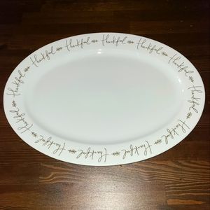 Oval white serving plate