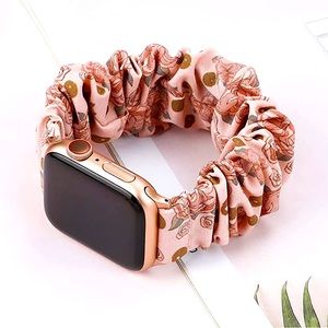 Apple Watch Scrunchie Band, Copper Rose Floral (38mm/40mm/41mm compatible)