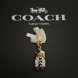 NWT Disney X Coach Cruella Bear Bag Charm Villain Queen Movie Keychain FOB