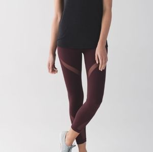 Lululemon High Times Pant (Wrap Mesh) Bordeaux Drama