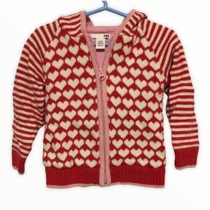 H&M Hearts & Stripes zipper sweater hoodie