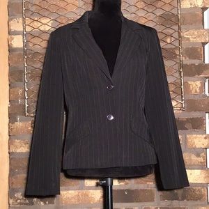 Weathervane stretch fit blazer black pinstripe M