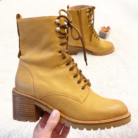 NEW Seychelles x Zappos x Anthropologie | Irresistible Tan Combat boot women’s - Picture 3 of 9