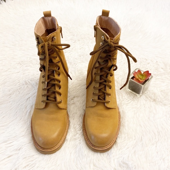 NEW Seychelles x Zappos x Anthropologie | Irresistible Tan Combat boot women’s - Picture 5 of 9