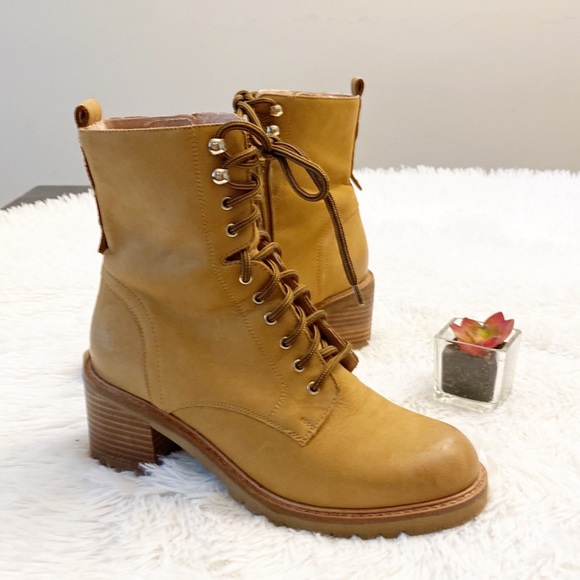 NEW Seychelles x Zappos x Anthropologie | Irresistible Tan Combat boot women’s - Picture 6 of 9