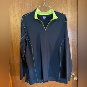 Reebok Black Long Sleeve 1/4 Zip Pullover