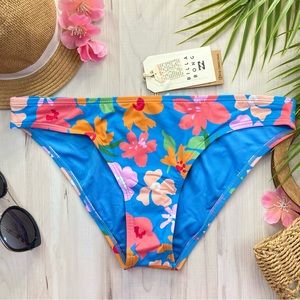 Billabong 💙 Floral Vibrant Tropical Lowrider Bikini Bottoms 🏝️☀️⛱️