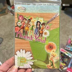 tinkerbell thank you cards