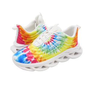 La Sheelah Sneakers Womens 5 Tie Dye Lace Up Low Top Walking Shoes Platform