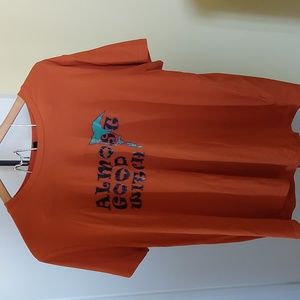 Orange 'almost good witch' tee 0xl