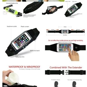 Sport Running Belt Waist Bag Pockets Hiking Mobile Phone Holder Pouch Bag