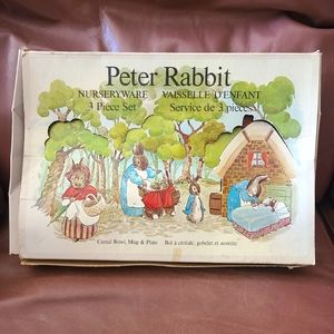 1981 Peter Rabbit Wedgewood Nurseryware 3 Piece Set