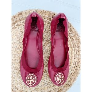 Tory Burch Red Caroline 2 Ballet Flat 8.5