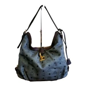 MCM Visetos Hobo Bag Gray