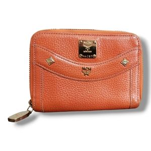 MCM Orange Short Wallet