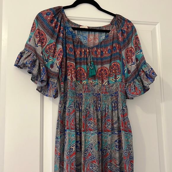 Silk blend bohemian dress - Picture 4 of 7