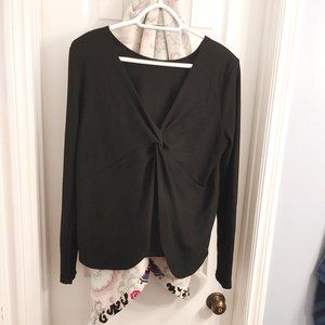 Black Twist Knot Sweater