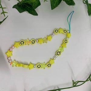 Yellow Smiley Phone Charms