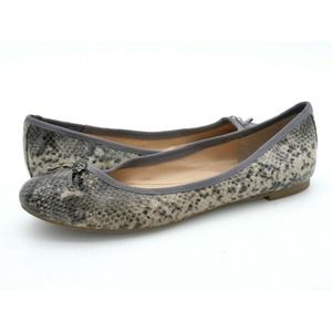 Banana Republic Ballet Flats Womens 7 Snake Print Leather Slip On Casual Bow