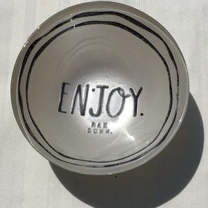 Rae Dunn glass collection “enjoy” bowl