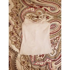 Vintage/Y2K White/Cream Lace Cami Tank Top