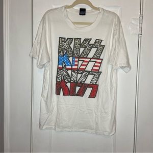 Day Rock Band Kiss animal print cotton tee size L