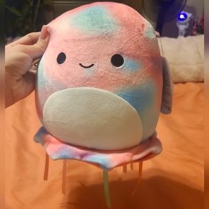 NWT Krisa the squishmellow Jellyfish 🪼   mainly pink and blue mixed, 8" tall