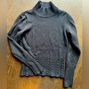 Vintage Black fitted turtle neck sweater XS Mexx