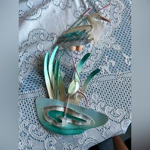 Heron Metal Wall Sculpture art home design living room dining bathroom kitchen