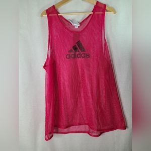 Adidas Men's Training Bib 14 pink mesh tank top- Size XL- New with tags