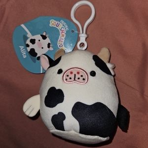 NWT  Squishmallows 3.5" Plush Clip ~ Alita the Sea Cow / Manatee 🐄