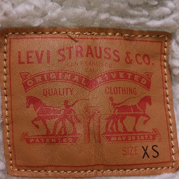 Levi Strauss sherpa lined original denim trucker jacket - Picture 5 of 7