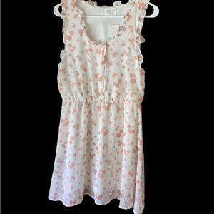 NWT Sienna sky sheer dress pink & white size large nwt