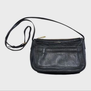 Sonia Rykiel Black Vachetta Leather Crossbody Bag