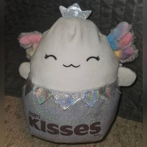 NEW Squishmallow Candy Squad Hershey’s Nattie the Hershey Kisses Axolotl 8"🍫 💋