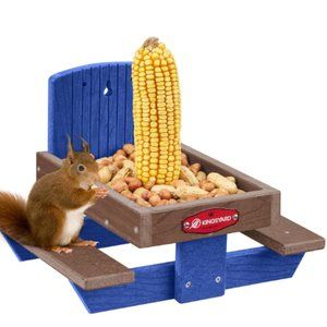 Squirrel & Chipmunk Miniature Picnic Table - Feeder w/Corn Cob Holder