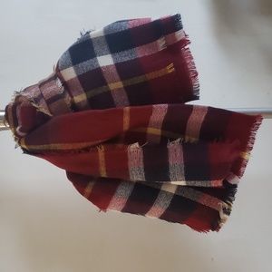 Plaid Blanket Scarf 56" x 56"