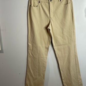 Coldwater Creek Pants Size 10 Side Zip Classic Cream Jeans