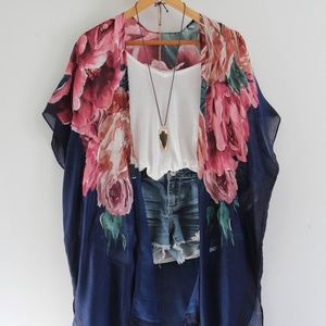 Rose de Castille Kimono NWOT