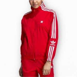 ADIDAS ORIGINALS LADIES TRACK JACKET RED SIZE SMALL