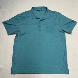 Travis Mathew Polo Mens XXL Green Short Sleeve Shirt Golf Pima Cotton Outdoor