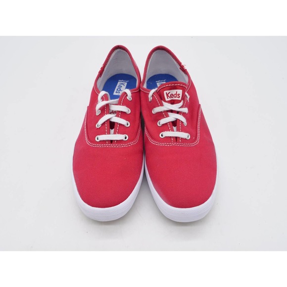 Keds Champion Shoes Womens 9.5 Red Canvas Low Top Casual Lace Up Sneakers - Picture 8 of 12