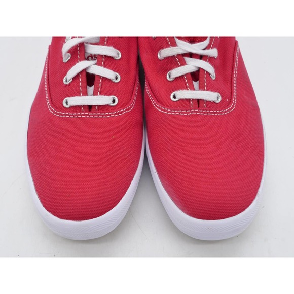 Keds Champion Shoes Womens 9.5 Red Canvas Low Top Casual Lace Up Sneakers - Picture 7 of 12